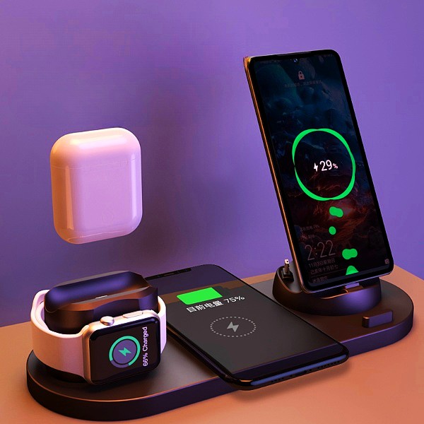 6 in 1 wireless charging dock for iPhone